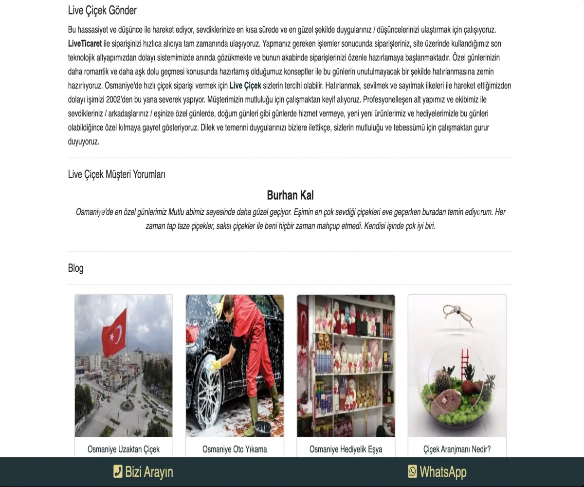 LiveÇiçek E - Ticaret Yazılımı V4