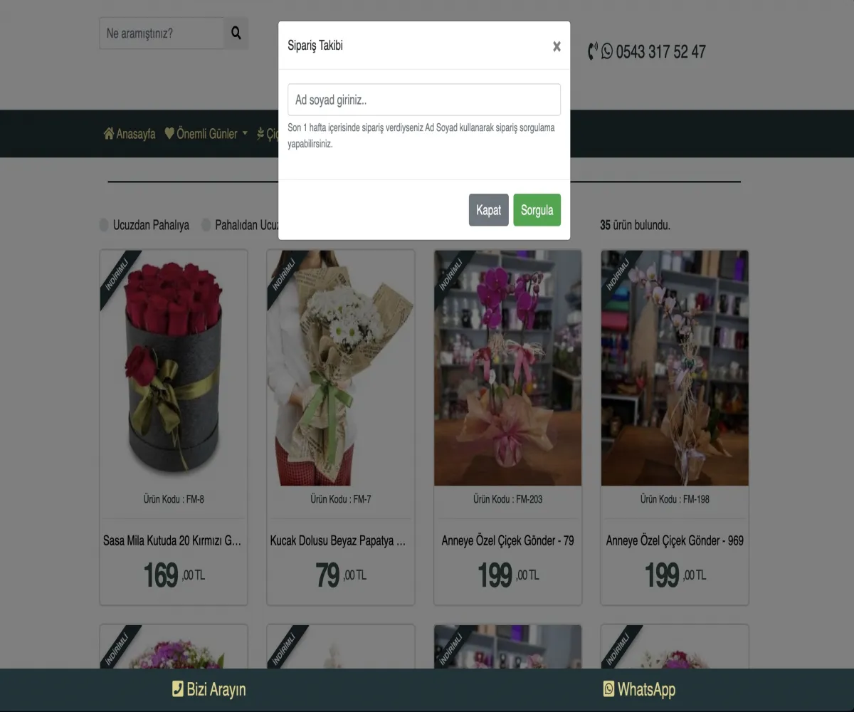 LiveÇiçek E - Ticaret Yazılımı V4